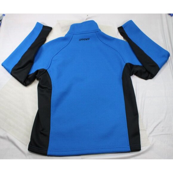 Spyder Mens S/P Blue & Black Half-Zip Core Sweater - Picture 2 of 10